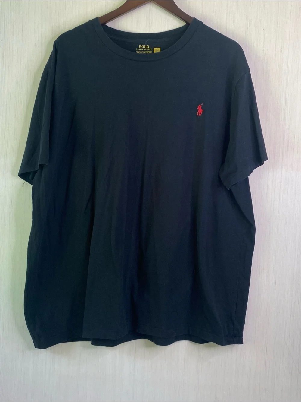 Polo by Ralph Lauren Big & Tall Black Short Sleeve Crew T-Shirt Red Pony 2XB